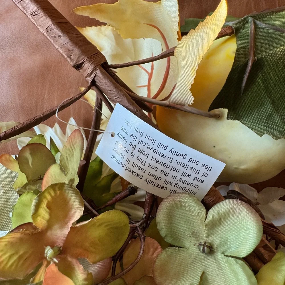 Autumn Harvest Floral Swag with Pumpkins